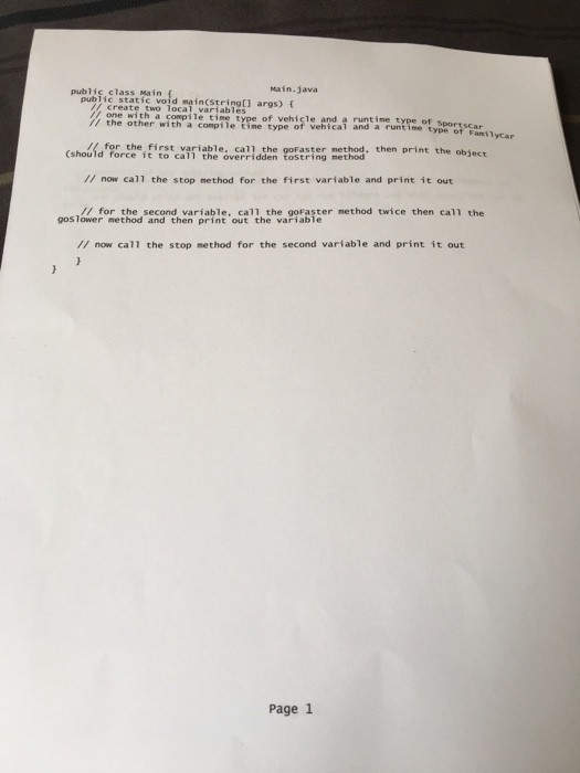 Notice how the FamilyCar class is NOTfinal o This allows us to