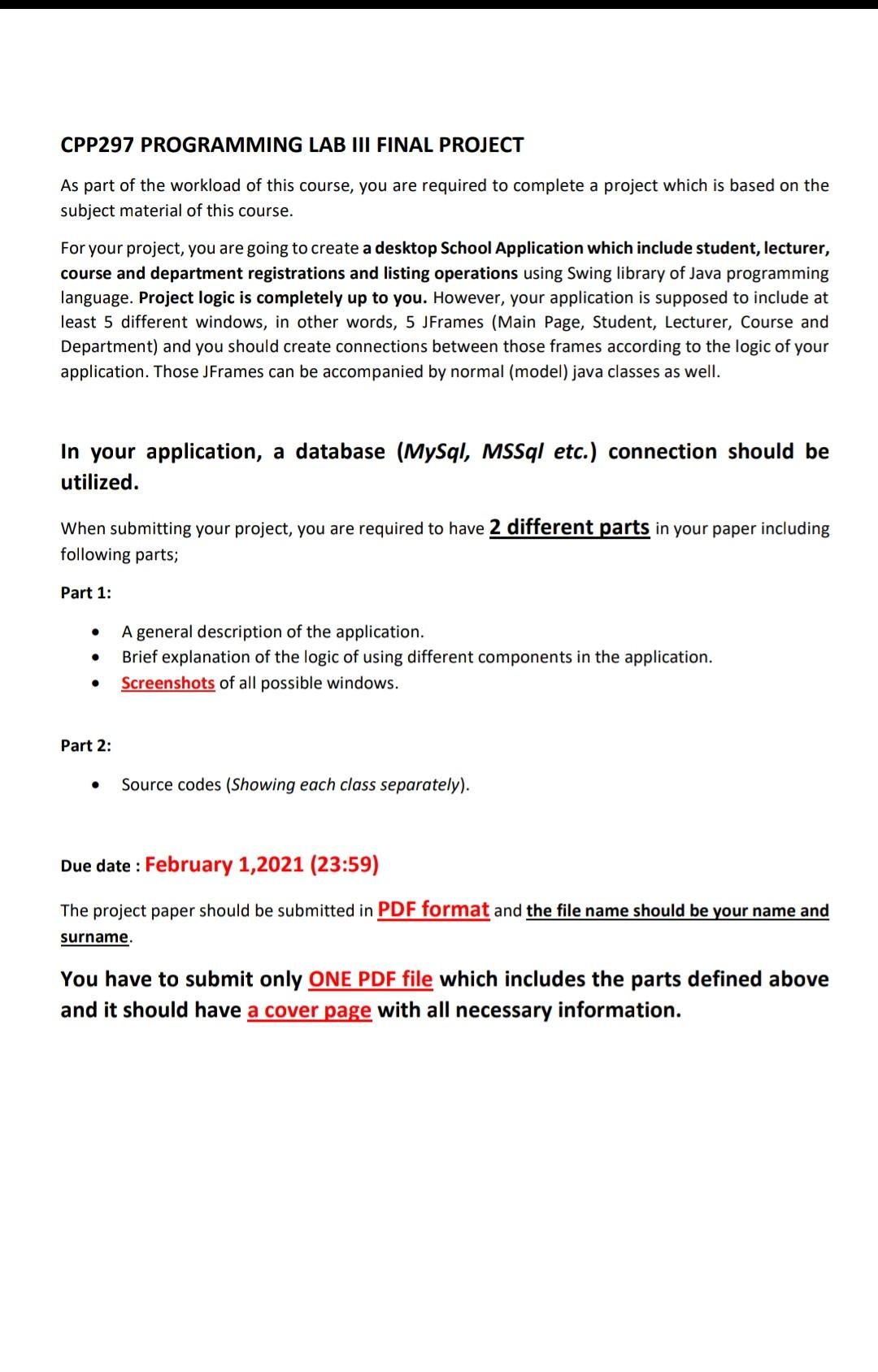  this is a project question of java programming by using jframes