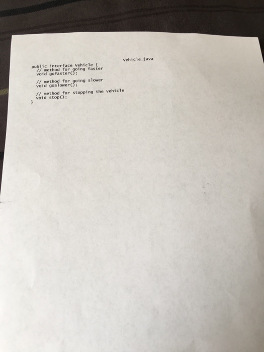 program won't compile Also notice that the ha and the stop methods
