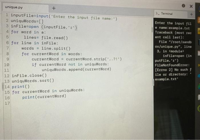  Write a program that inputs a text file. The program should