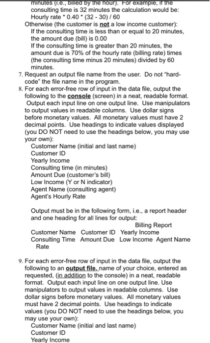 structures Looping Operator precedence Error checking (bad data, file stream fail state,