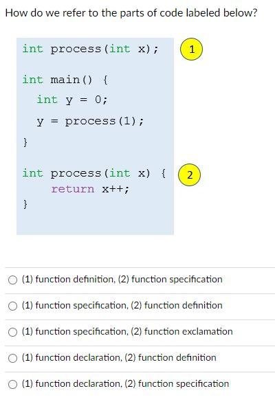 x = 0; x++; printf("%d", x); } int main() { process(); process();