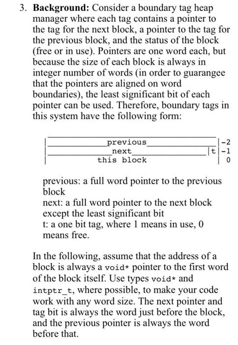 In C: a) Give code for next(p), a function that, given the