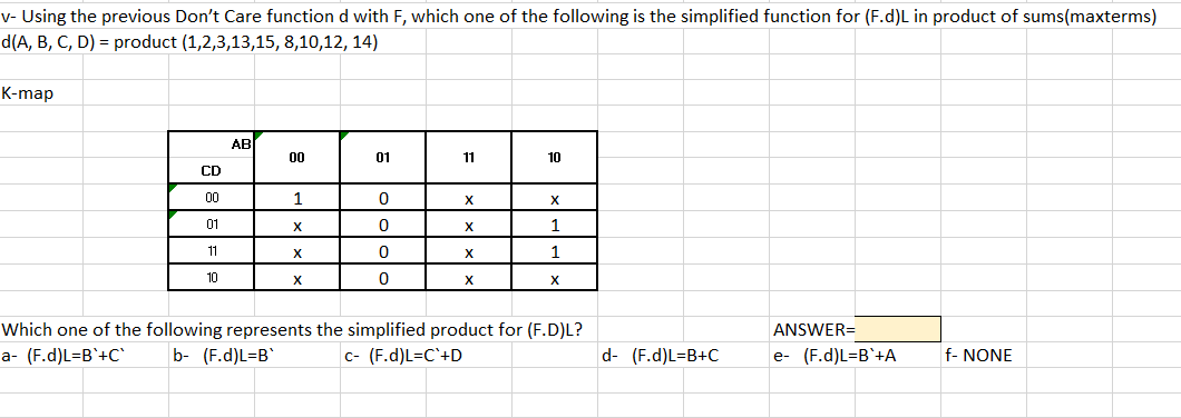 one of the following is the simplified function for (F+d) in sum