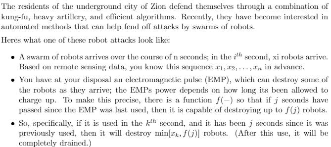  For this dynamic programming problem and the next one, be sure