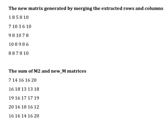 In Lab, the week of February 21* Main toples: Matrix built-in functions