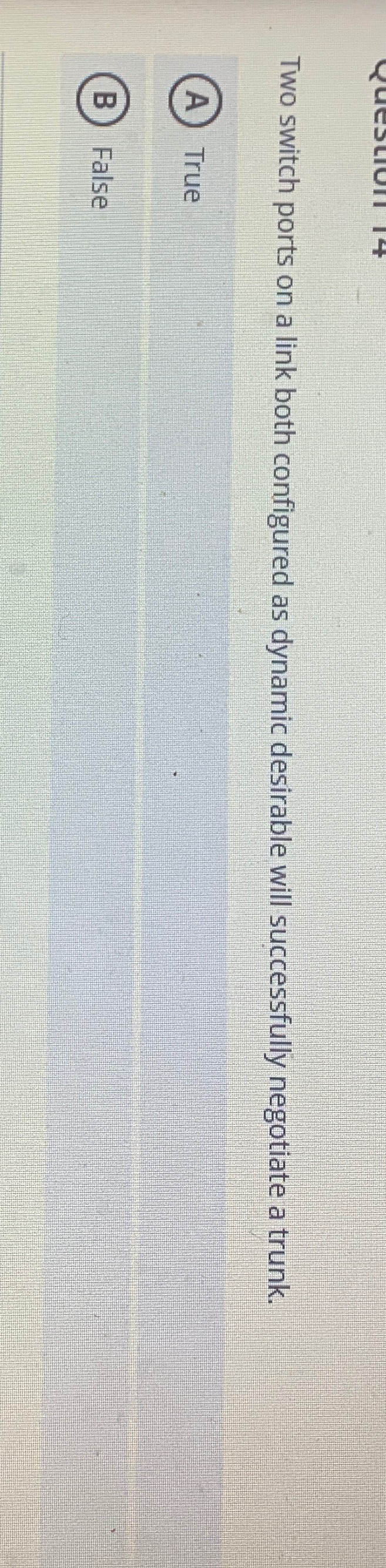  Two switch ports on a link both configured as dynamic desirable