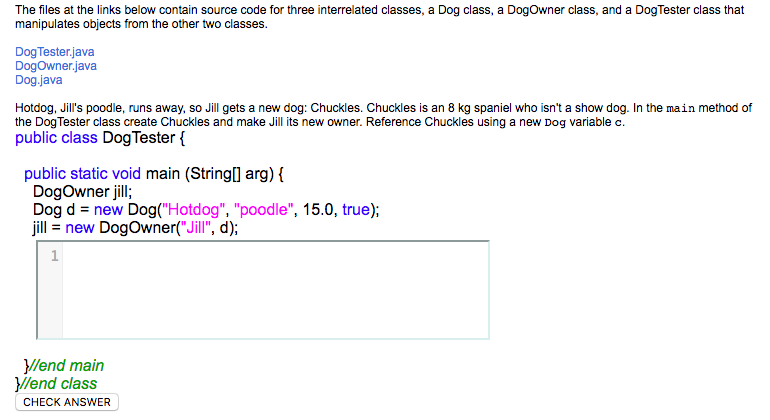 The files at the links below contain source code for three