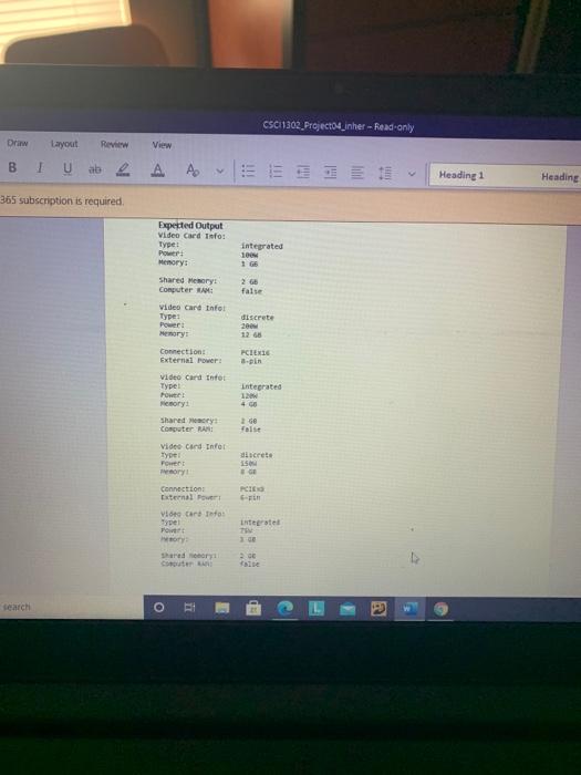 we'll only use the VideoCard dass. The VideoCard class will be extended