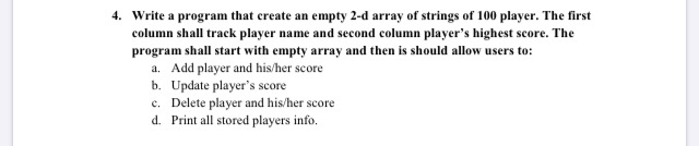 please solve it as simply as possible, C++ 4. Write a program