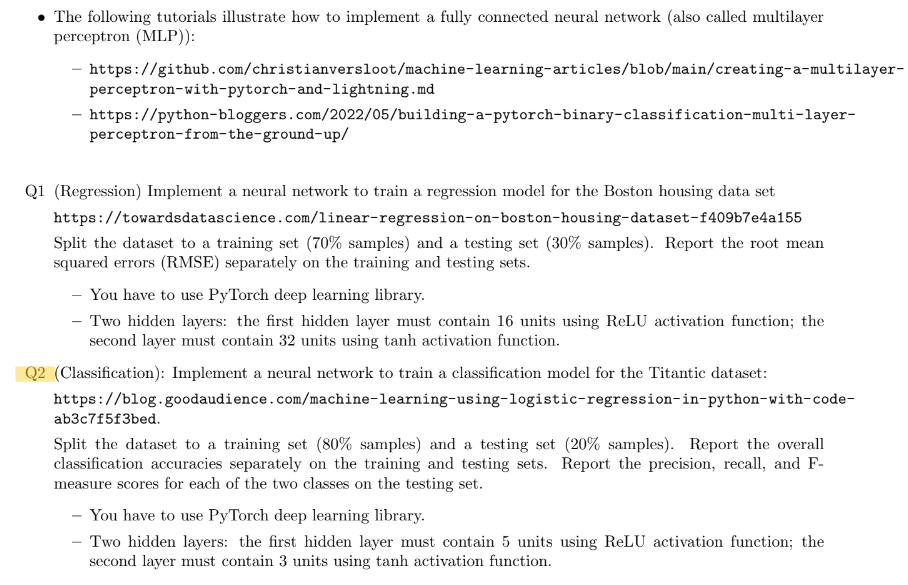  Please do question 2 in Python, thank you! - The following