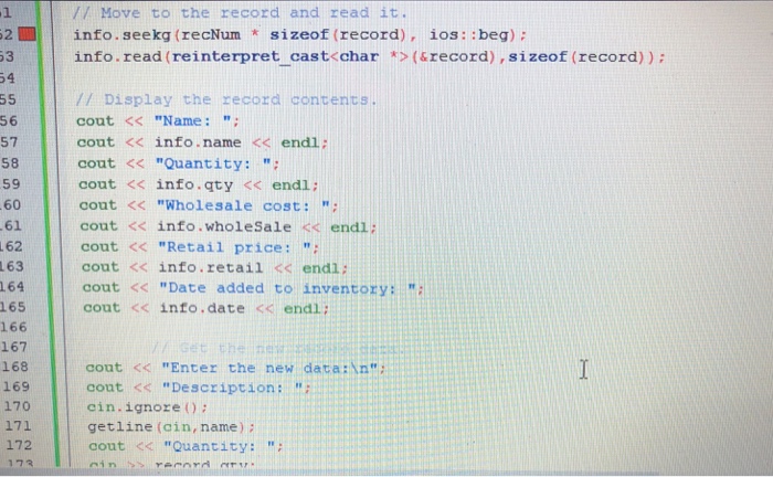 file 1. 2. 3. Change any record in the file (Note: if