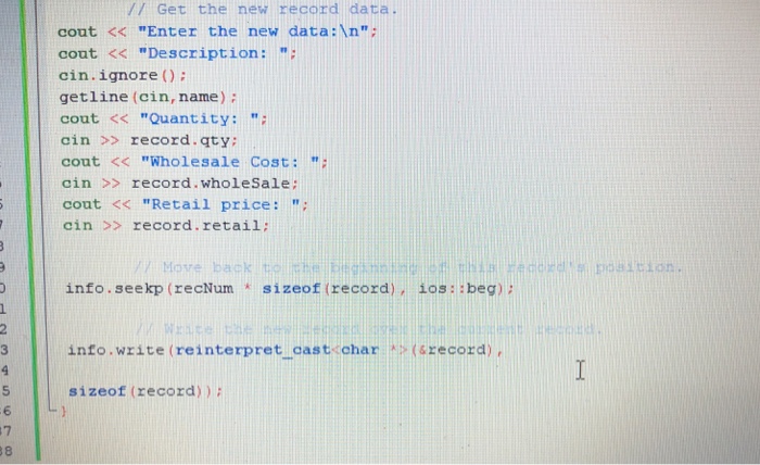 this option chosen, then the whole record must be 4. a. User