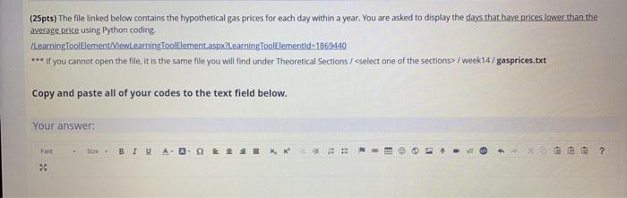  the link covers last 2 pictures, python programming (25pts) The file