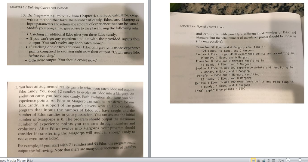 Java Programming. input edoc and candy by user: write program by java