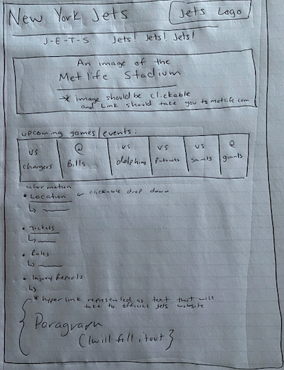 Need help making a HTML webpage. Webpage should look something like this: