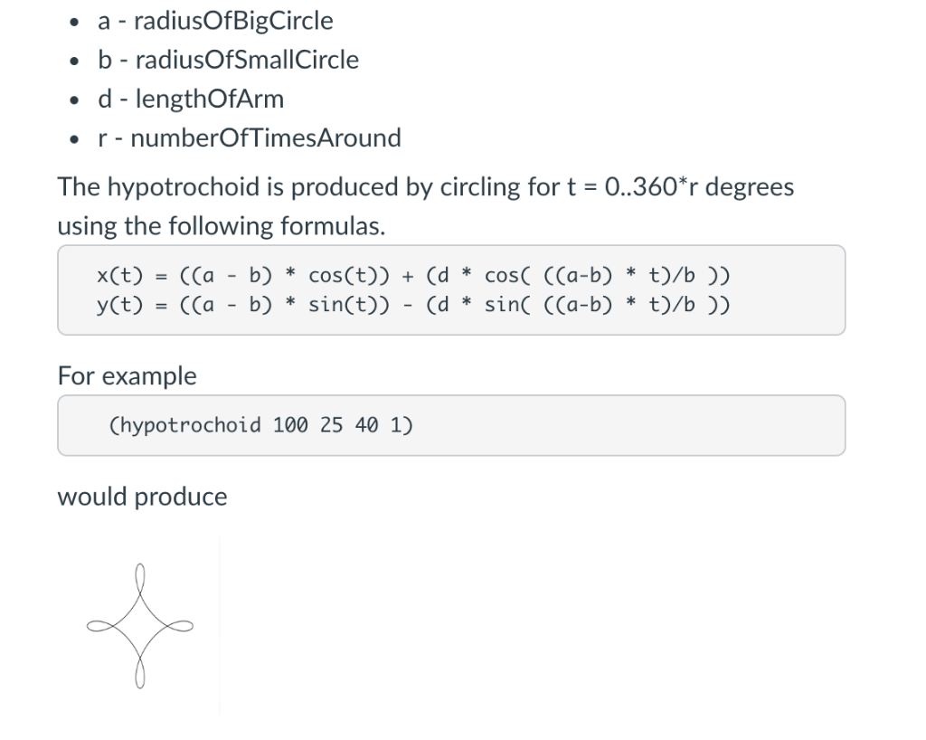  How would I program something like this in postscript? a-radiusOfBigCircle .