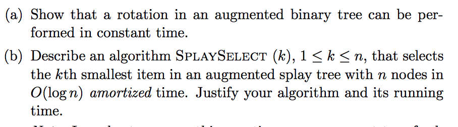 search tree where each node v in the tree also stores the