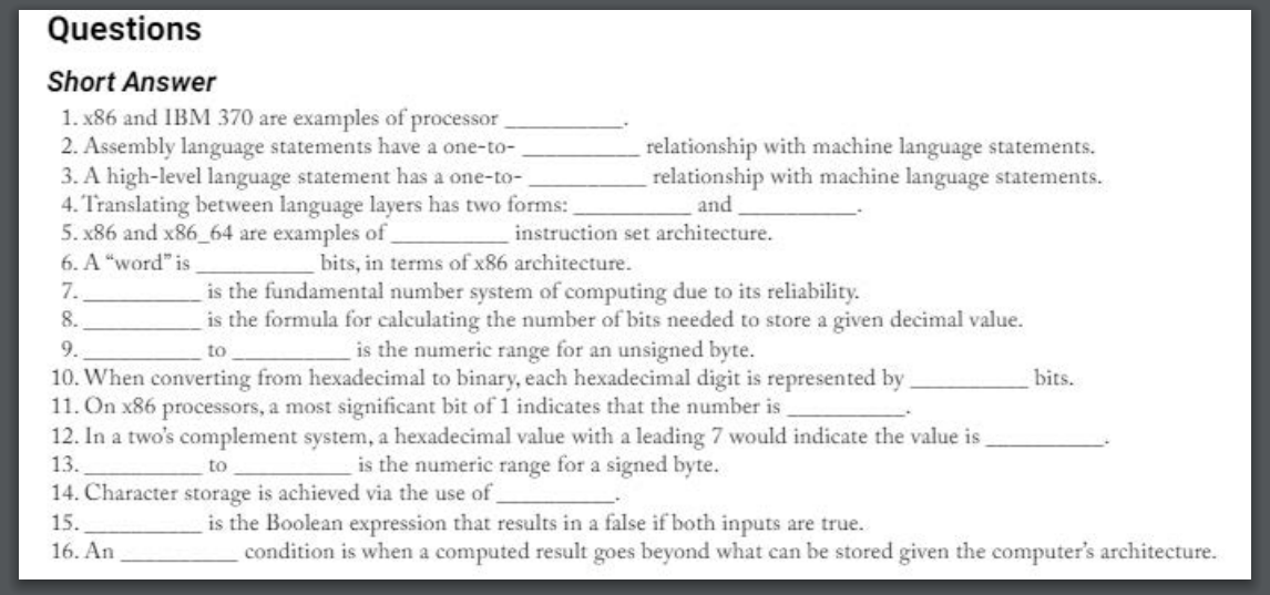 Read "Chapter 1 - Language and Data Fundamentals" and submit 10 out