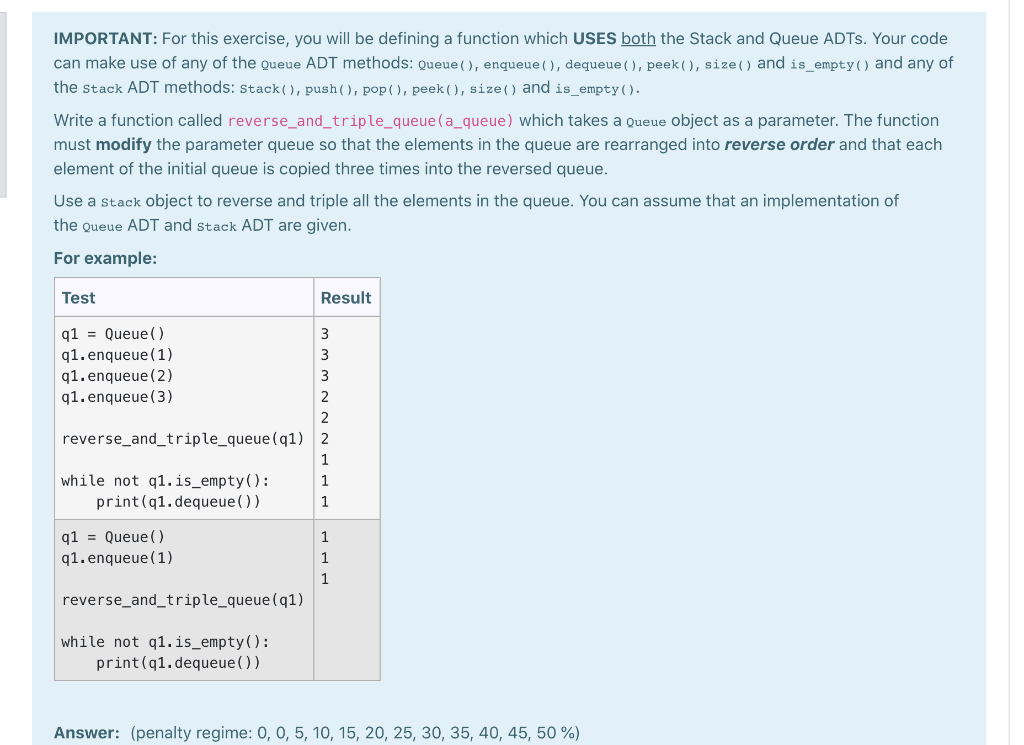 in python; Q1: Q2: A simple hash function for numeric keys can