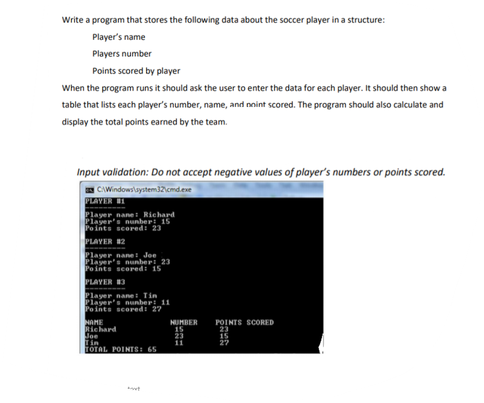  coding in c program Write a program that stores the following