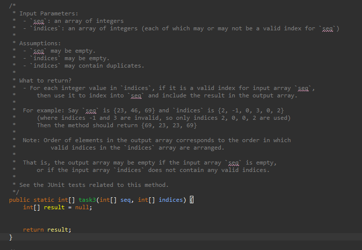  Is coded in Java please and thank you! Input Parameters: sea: