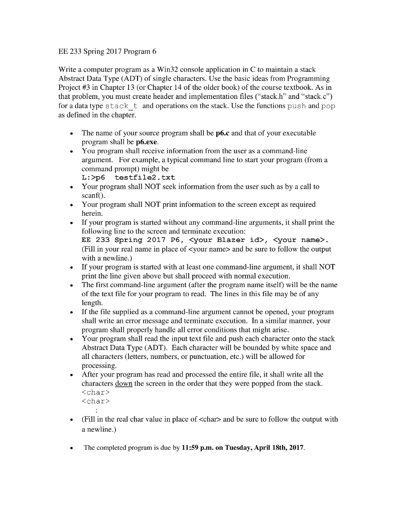  The following snippet of code is how the program is supposed