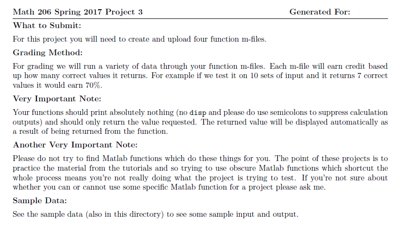 THIS NEEDS TO BE ANSWERED IN MATLAB CODING ONLY please use screen