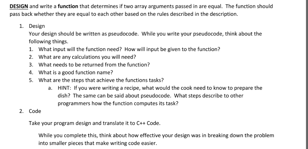 Please answer the following in C++ code Only. Any comments would be