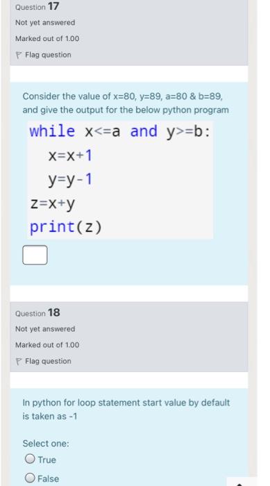 Please I need a fast solution without an explanation Question 17 Not