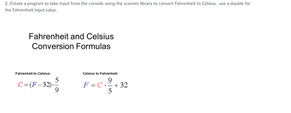  2. Create a program to take input from the console using