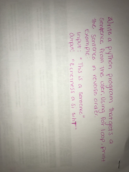  Write a python program that gets a sentence from the user.
