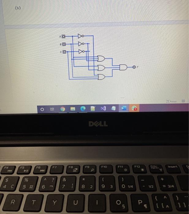 logic circuits. Do not simplify. (a) AQ & & & Door (b)