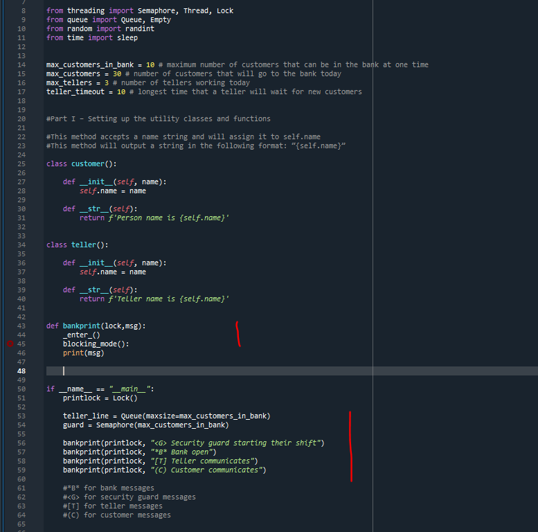 a Lock object that must be acquired before the print() function is