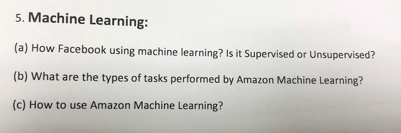 answer b and c 5. Machine Learning: (a) How Facebook using