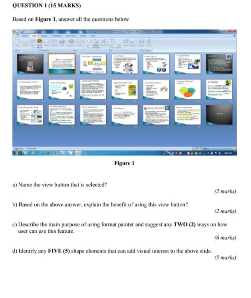  QUESTION 1 (15 MARKS) Based on Figure 1, answer all the