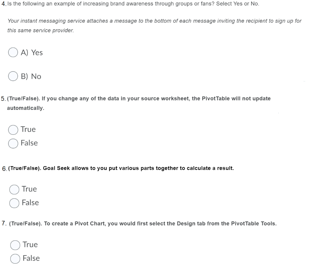 applied to CRM. OA) True OB) False 2.(True/False). Data warehousing is the