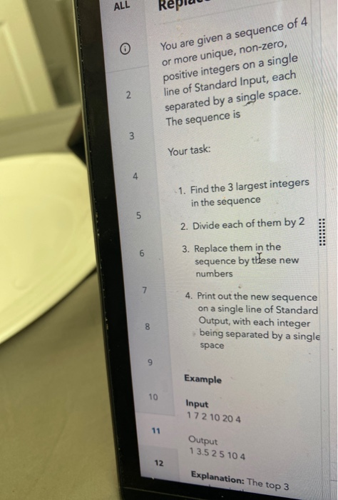  any python prefered ALL Repit You are given a sequence of