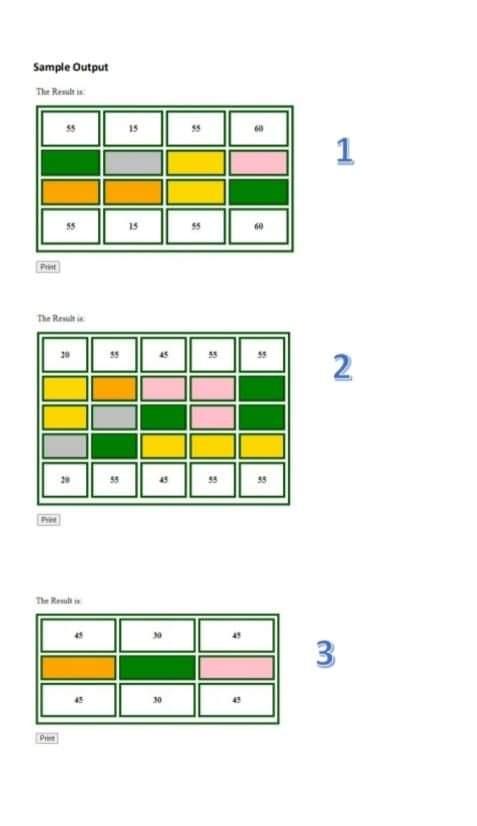 Color Array contains any five colors. 2. Generate 20 integer random numbers