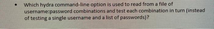  Which hydra command-line option is used to read from a file