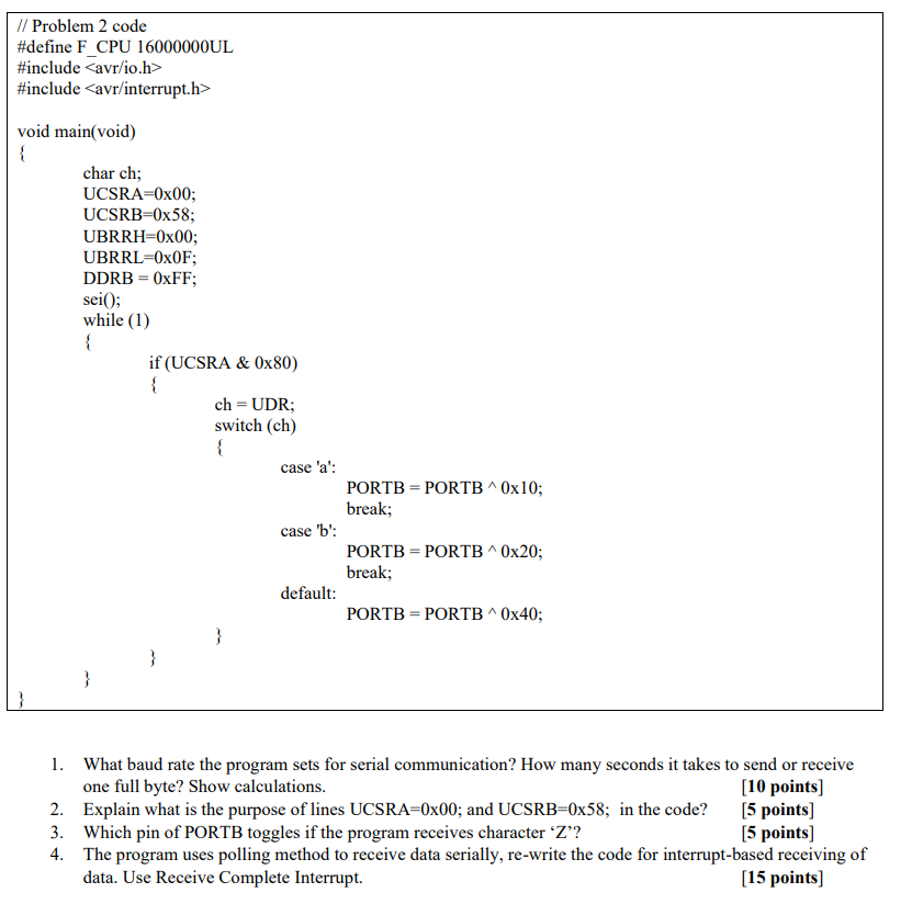  NEED IT AS SOON AS POSSIBLE // Problem 2 code #define
