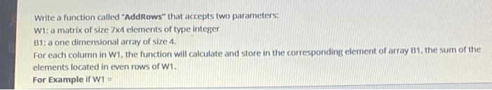 of W1. For Bample ir 1 1 4 3 1 7 6