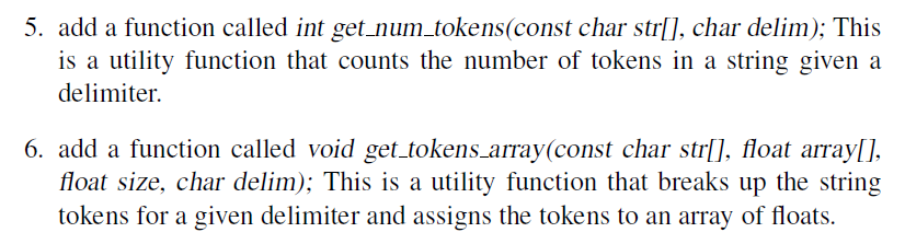 greatly appreciated. Thank you. We are to impliment the folloiwng functions in