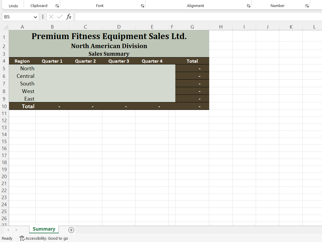 Summarize Data Using Linked External References 1. Open PFSalesSum.xlsx and save it