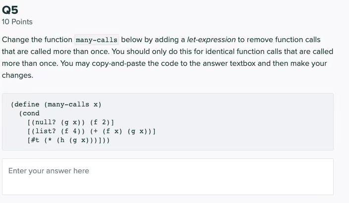 This is in Racket programming language Q5 10 Points Change the