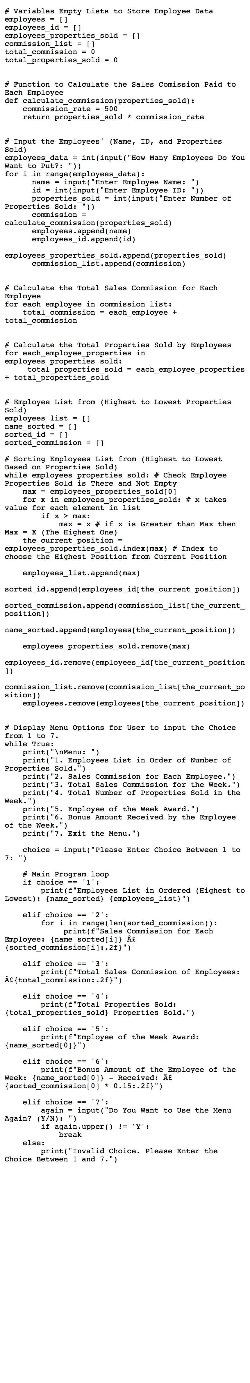  Please Comment & Explain My Codes Below Because i Needed for
