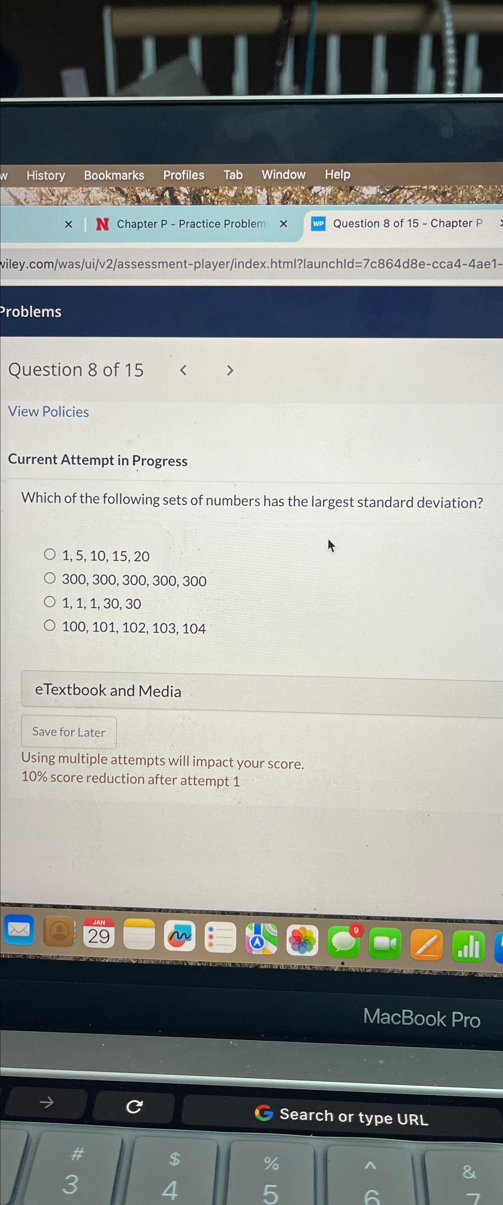  viley.com/was/ui/v2/assessment-player/index.html?launchld=7c864d8e-cca4-4ae1- Question 8 of 15 View Policies Current Attempt in Progress
