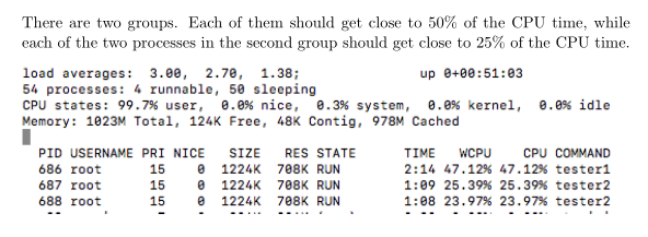 such that all processes use fair-share scheduling. Group mem- bership is determined