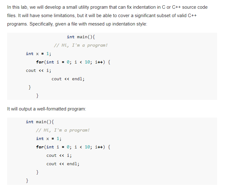  In this lab, we will develop a small utility program that