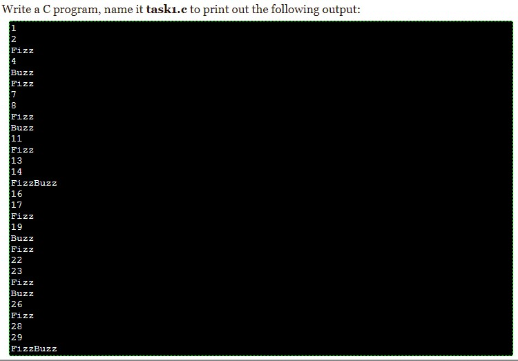  Write a C program, name it task?.c to print out the